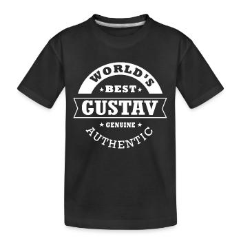 Gustav gustav - Kinder Premium Bio T-Shirt - Schwarz - Vorne
