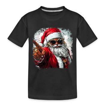 Rappeur Père Noël - T-shirt bio Premium Enfant - noir - Devant