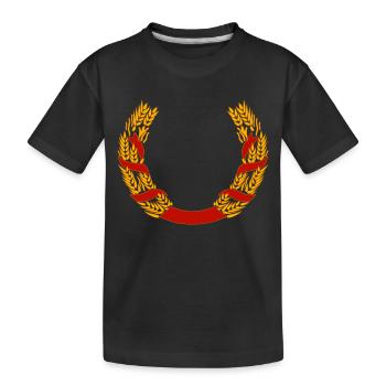 Weizen Kranz - Kinder Premium Bio T-Shirt - Schwarz - Vorne