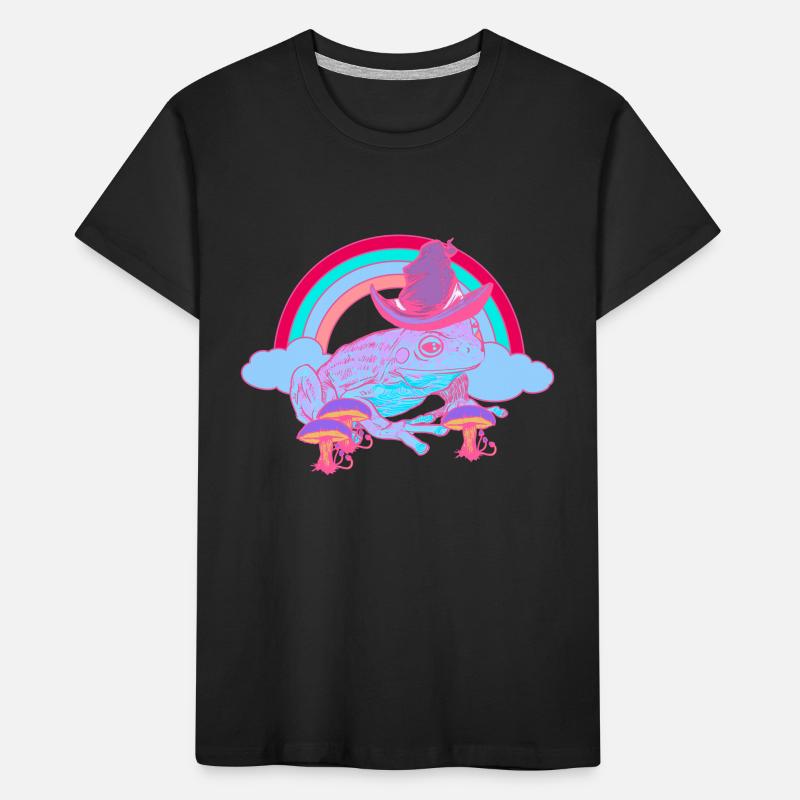 Magic Rainbow Toad Frog Wizard Frogs Kids' Premium Organic T-Shirt
