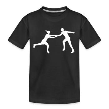 Eiskunstlauf Eleganz zu zweit - Kinder Premium Bio T-Shirt - Schwarz - Vorne