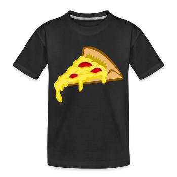 manger de la nourriture pizza pizzeria restaurant62 - T-shirt bio Premium Enfant - noir - Devant