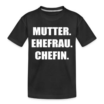 Mutter - Kinder Premium Bio T-Shirt - Schwarz - Vorne