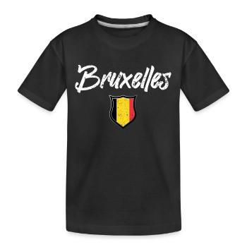 Bruxelles Belgique - T-shirt bio Premium Enfant - noir - Devant