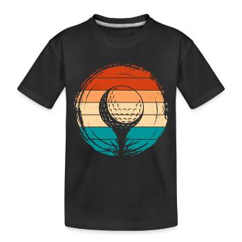 Golf Golfer - Kinder Premium Bio T-Shirt - Schwarz - Vorne