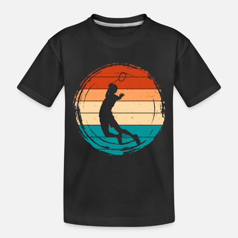 Badminton - Kinder Premium Bio T-Shirt - Schwarz