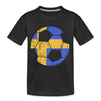 Sweden Swedish - Kids' Premium Organic T-Shirt - black - Front
