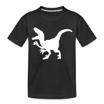 Dinosaures: Velociraptor - T-shirt bio Premium Enfant - noir - Devant