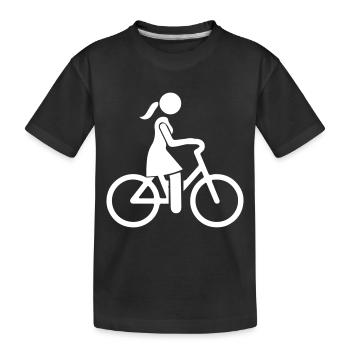 Fahrrad Icon - Kinder Premium Bio T-Shirt - Schwarz - Vorne