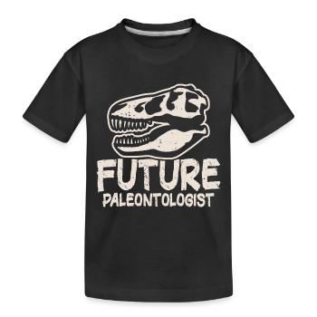 Futur paléontologue Paléontologie Dinosaures Fan - T-shirt bio Premium Enfant - noir - Devant