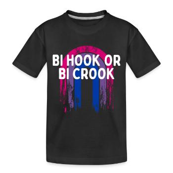 Bi Hook ou Bi Crook Bisexuel LGBTQ Bi Pride LGBT - T-shirt bio Premium Enfant - noir - Devant