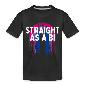 Hétéro comme un bisexuel Dictons Bi Pride Citations - T-shirt bio Premium Enfant - noir - Devant
