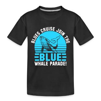 Blues cruise join the Blue Whale Parade - Kids' Premium Organic T-Shirt - black - Front