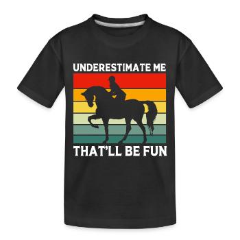 Dressur Dressurpferd Dressurreiter - Kinder Premium Bio T-Shirt - Schwarz - Vorne