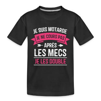 Je suis motarde, Humour cadeau motarde - T-shirt bio Premium Enfant - noir - Devant