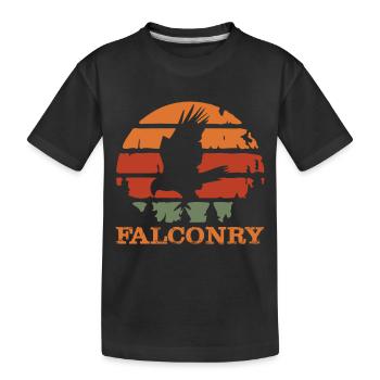 falcon pub hunt quote falconry - Kids' Premium Organic T-Shirt - black - Front