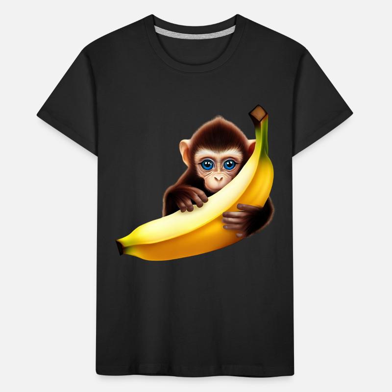 Banane à cache-cache de singe T-shirt bio Premium Enfant