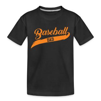 Papa de baseball - T-shirt bio Premium Enfant - noir - Devant