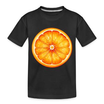 Orange für einen Orange Liebhaber - Kinder Premium Bio T-Shirt - Schwarz - Vorne