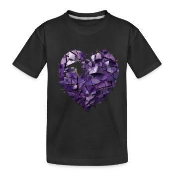 Valentinstag Herz Liebe Liebesbeweis Gefühle - Kinder Premium Bio T-Shirt - Schwarz - Vorne