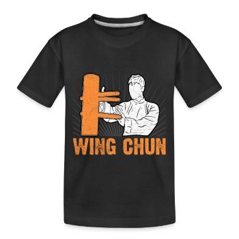 Wing Chun - Kinder Premium Bio T-Shirt - Schwarz - Vorne