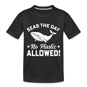 Mers le jour où le plastique n’est pas autorisé - T-shirt bio Premium Enfant - noir - Devant