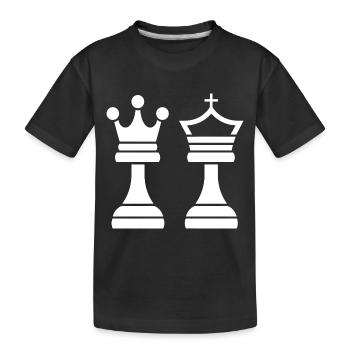 Jeux échecs - T-shirt bio Premium Enfant - noir - Devant