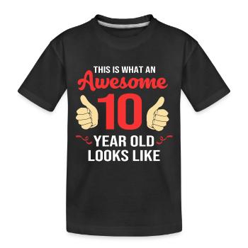 29e anniversaire Dix année de naissance Date de naissance - T-shirt bio Premium Enfant - noir - Devant