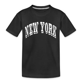 New York - Kinder Premium Bio T-Shirt - Schwarz - Vorne