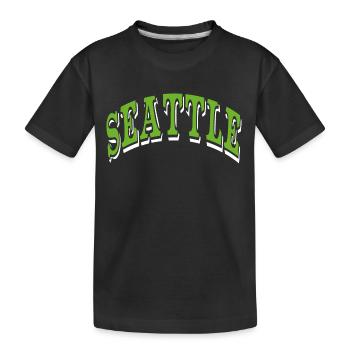 Seattle - Kids' Premium Organic T-Shirt - black - Front