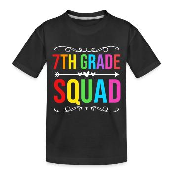 7th Grade - Kids' Premium Organic T-Shirt - black - Front