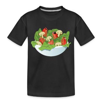Salat - Kinder Premium Bio T-Shirt - Schwarz - Vorne