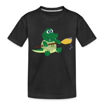 Voile de bateau pagaie bateau à rames segelboot19 - T-shirt bio Premium Enfant - noir - Devant