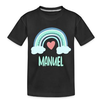 Manuel Nom Rainbow Baby - T-shirt bio Premium Enfant - noir - Devant