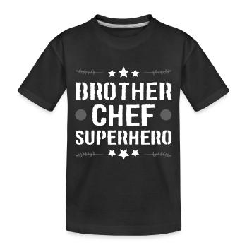 Brother Super-héros - T-shirt bio Premium Enfant - noir - Devant