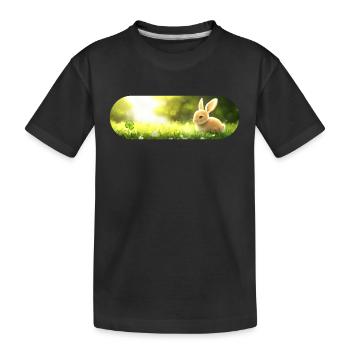 Lucky Bunny - Kids' Premium Organic T-Shirt - black - Front
