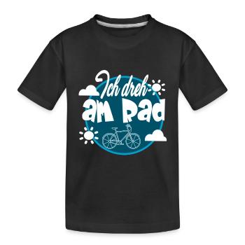 Fahrrad Ich Dreh Am Rad - Kinder Premium Bio T-Shirt - Schwarz - Vorne