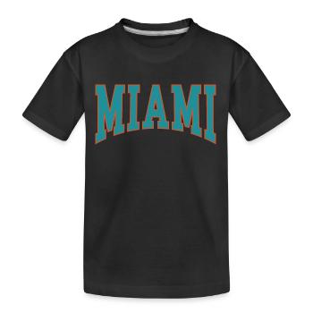 Miami - Kids' Premium Organic T-Shirt - black - Front