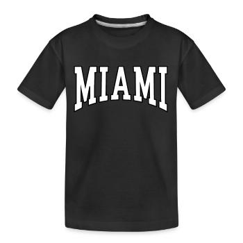 Miami - Kids' Premium Organic T-Shirt - black - Front