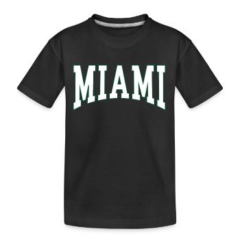 Miami - Kids' Premium Organic T-Shirt - black - Front