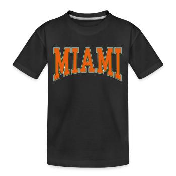 Miami - Kids' Premium Organic T-Shirt - black - Front