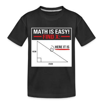 Mathematik - Kinder Premium Bio T-Shirt - Schwarz - Vorne