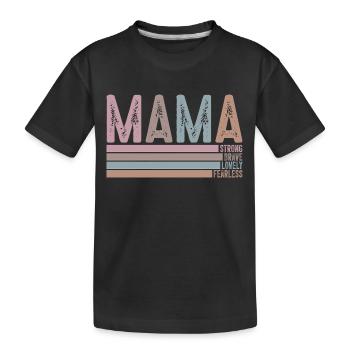 Mom - Kids' Premium Organic T-Shirt - black - Front