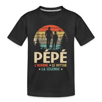 Pépé L'homme Le Mythe La Légende - T-shirt bio Premium Enfant - noir - Devant