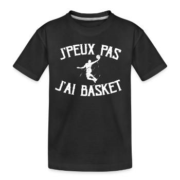 Je Peux Pas J'ai Basket - T-shirt bio Premium Enfant - noir - Devant