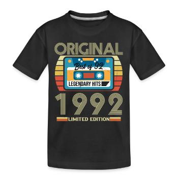 Cadeau D'anniversaire Vintage 1992 - T-shirt bio Premium Enfant - noir - Devant