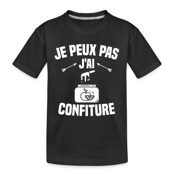 je peux pas j'ai confiture idée cadeau humour - T-shirt bio Premium Enfant - noir - Devant
