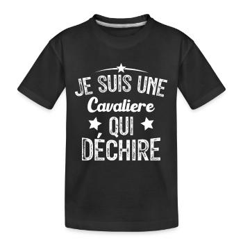 Je suis une Cavalière Qui Déchire - T-shirt bio Premium Enfant - noir - Devant