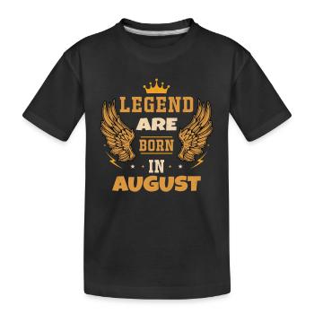 Die im August geborene Legende Geburtstagsgeschenk - Kinder Premium Bio T-Shirt - Schwarz - Vorne