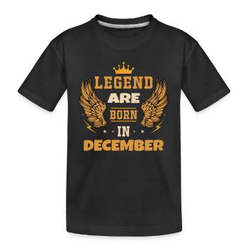 Die im Dezember geborene Legende Geburtstagsgeschenk - Kinder Premium Bio T-Shirt - Schwarz - Vorne